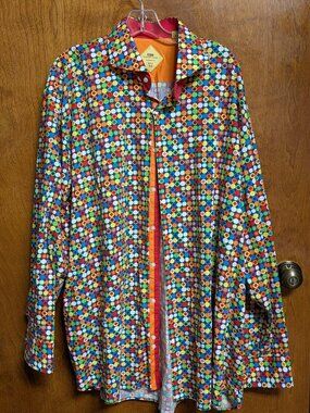 This vibrant Steven Land button-down shirt